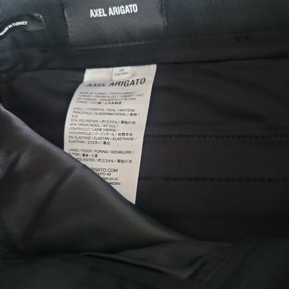 NWT AXEL ARIGATO Arch Twill Slit Trouser Black Women's Size 8 - Picture 6 of 7